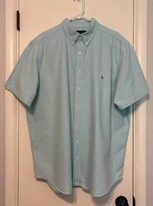 Ralph Lauren Polo Herren S/S Classic Button-Down Oxford Hemd 2XB Mintgrün Pony - Bild 1 von 10