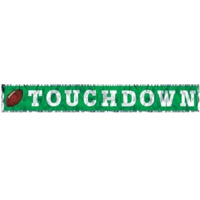 Metallic Touchdown Fringe Banner Football Party Decorations - Image 1 of 2