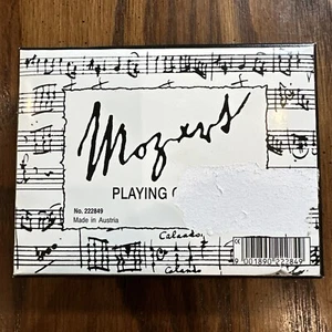 Mozart Piano Playing CARDS Piatnik Double Deck Cards Still Wrapped Box Ripped - Picture 1 of 3