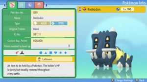 Shiny Bastiodon 6IVs Pokemon BDSP - Picture 1 of 4
