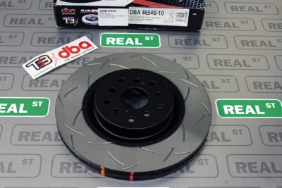 DBA 4000 Series Slotted Front Brake Rotor Fits Subaru WRX STi 2004-2017 EJ257 - Image 1 of 4