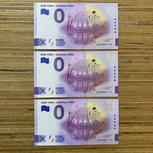 0 Euro Souvenir Banknote USAR 2024 New York Central Park 3 Binary HOT NUMBERS  - Picture 1 of 3