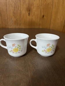 Juego de 2 tazas de té de café Corelle Spring Meadow Flowers Corning Ware - Imagen 1 de 10