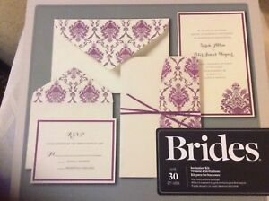 BRIDES®  Pocket Wedding Invitation Kit, Set of 30 Printable Invitations  New