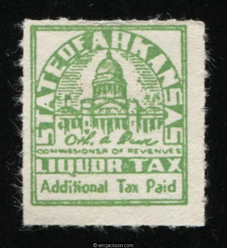 ARKANSAS Liquor Revenue Stamp SRS AR L79 mint, F-VF - Image 1 of 1