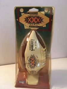Vintage New Fotoball Super Bowl 30 XXX White Panel Mini Football with SB Logo - Bild 1 von 8