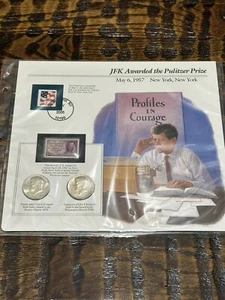1978 JFK Half Dollars P & D Coin & US Stamp Set - Postal Commemorative Society - Bild 1 von 12