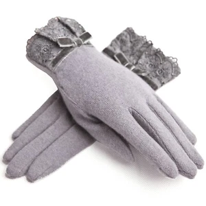 Damen Handschuhe Spitze und Schleife Deko Slim One Size für Palme 8cm Weihnachtsgeschenk - Bild 1 von 9
