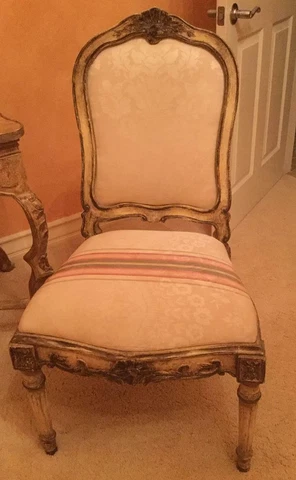 Antique French Side Chair Cover