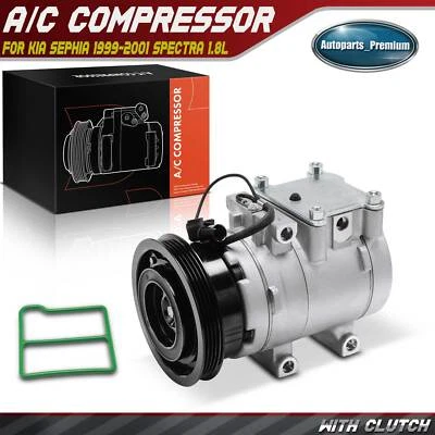 Nuevo compresor de aire acondicionado con embrague para Kia Sephia 1999-2001 Spectra 2000 L4 1,8 L Foto 1 de 4