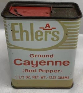Ehlers Ground Cayenne(Red Pepper) Vintage Unopened Tin For Display Only - Picture 1 of 9