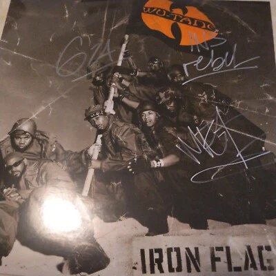 RARE SIGNED Wu Tang Clan - Iron Flag Autographed by Method man Inspectah GZA - Image 1 of 4