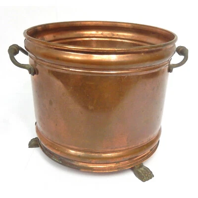 ANCIEN CACHE POT EN CUIVRE Ø18CM - Photo 1/3