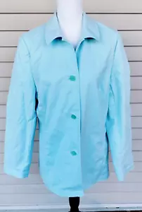 Talbots blaue elegante Jacke Gr. 14 ungefüttert Taschen Knopfleiste Stretch Damen - Bild 1 von 5