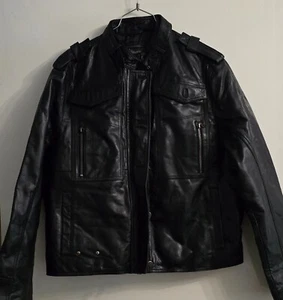 Rare Vintage Donjaz Diario de la Moda 88 Faux Leather Black  Jacket  XXL - Picture 1 of 11