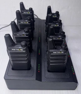 8 Walkie Talkies Largo Alcance Retevis RT22 2W Radio + RTC22 Multicargadores - Imagen 1 de 5