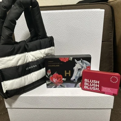 Hourglass Ambient Lighting HORSE Palette BRAND NEW +puff bag + Sephora blush  - Image 1 of 4