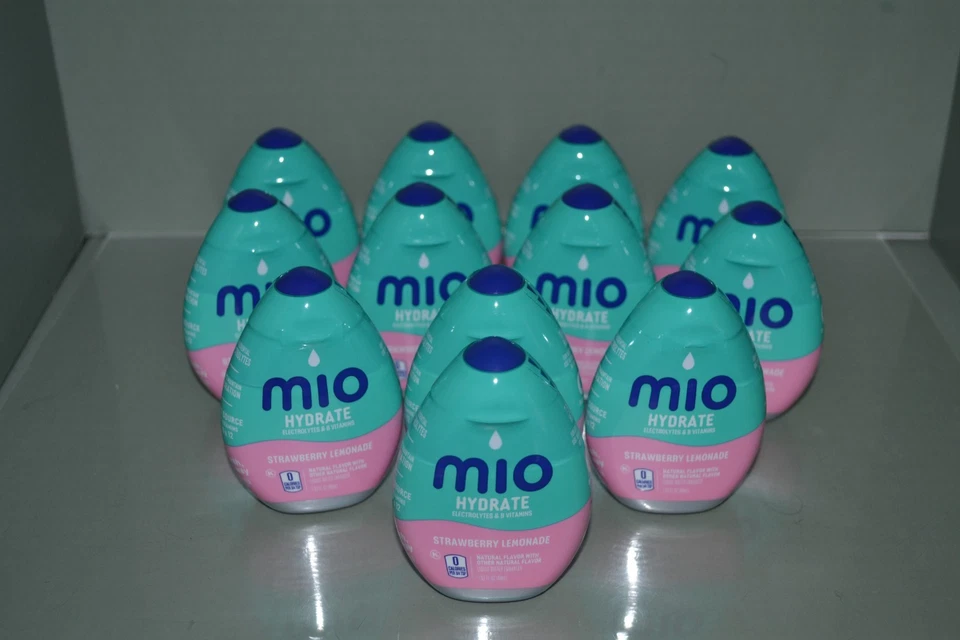 (12) MIO Hydrate Strawberry Lemonade Liquid Water Enhancer 1.62 fl oz BB 11/25