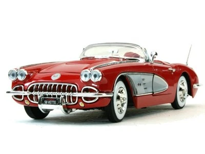 CHEVROLET Corvette - 1958 - red / silver - MotorMax 1:18 - Immagine 1 di 2