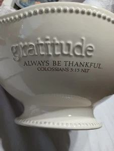 Mary And Martha "Grace And Gratitude" Footed Bowl 10" - Picture 1 of 6
