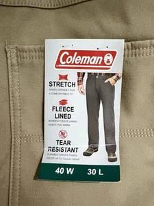Coleman gefütterte Utility Hose / Fleece gefüttert / Stretch Greige Khaki Gr. 42” x 28,5” - Bild 1 von 10
