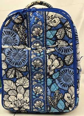 Mochila acolchada Vera Bradley azul pantano viaje escuela grande Foto 1 de 4