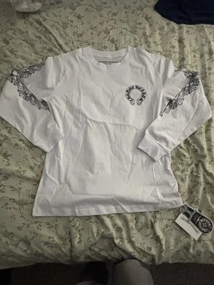 Chrome Hearts Long Sleeve T-Shirt Medium White Cotton - Image 1 of 4