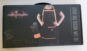 Juego de delantal de cocina y guante de silicona Hell’s caja nueva sin abrir - Imagen 1 de 4