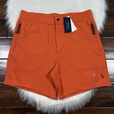 Pantalones Cortos Polo Ralph Lauren Para Hombre Talla Mediana Naranja Expedición Terry Atl Foto 1 de 4