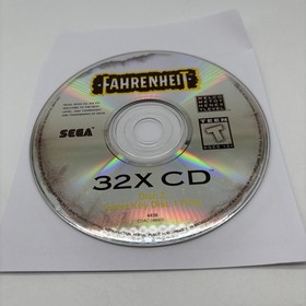 Fahrenheit (Sega CD, 32X, 1995) Disc 2 Only