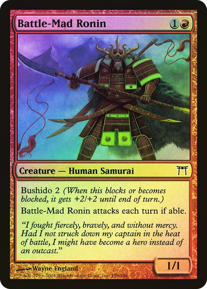MTG FOIL Battle-Mad Ronin  - Champions of Kamigawa #156 - Image 1 of 1