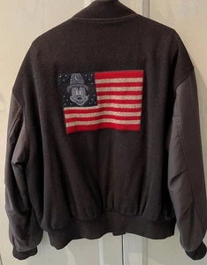 Vintage RARE 1998 Iceberg History Mickey Fantasia Bomber Jacket sz L/XL - Imagen 1 de 5
