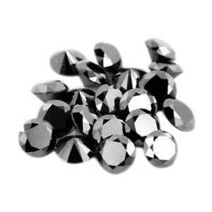Brillante Lote de Diamantes Sueltos Negro Jet Certificado 100% Natural Forma Redonda 0.30Ct - Imagen 1 de 1