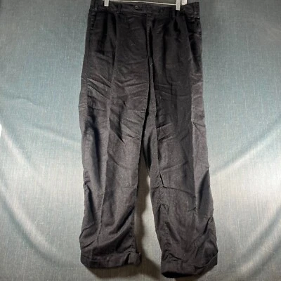 Pantalones de hombre Enzo Mantovani Zignone talla 36 negros de lana plisados bolsillo frontal Foto 1 de 4