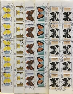 10x Insects - Butterflies -  Set - CTO - CB6 - Picture 1 of 1