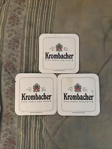 Lot of 3 VINTAGE Krombacher Coaster Eine Perle Der Natur - Picture 1 of 2