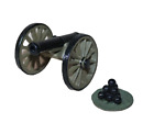 Metal Lead Black Military Field Cannon  & Cannon Balls ~ Civil War Era Set Of 3