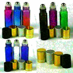 1~50X THICK 10ml Gradient Roll On Glass Bottles Steel Roller Ball Essential Oils - Picture 1 of 34