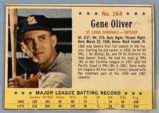 Gene Oliver 1963 Post Cereal Baseball Card #164 St. Louis Cardinals MLB
