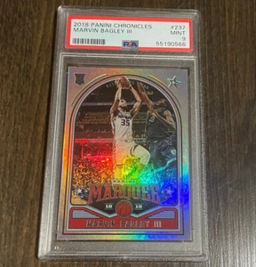 Marvin Bagley 2018 Panini Chronicles Marquee 237 PSA 9 RC Kings Wizards NBA - Imagen 1 de 2