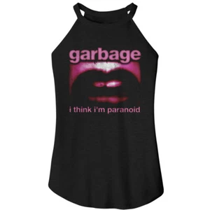 Garbage Lips I Think I'm Paranoid Women's Rocker Tank T Shirt Rock Band Music - Picture 1 of 3
