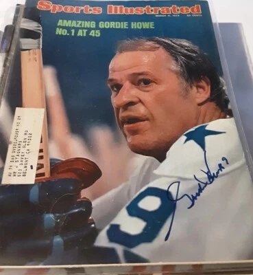 Revista Sports Illustrated 1974 autografiada por Gordy Howe  Foto 1 de 4