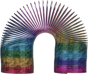 PEBBLE HUG Large Rainbow Slinky Spring, Stress-Reliever, Stretches, Bounces - Picture 1 of 1
