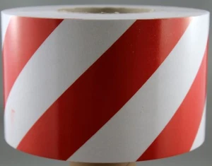 3M Red/White Class 2 (3200 Series) Reflective Tape 100mm x 20m RIGHT - Picture 1 of 5