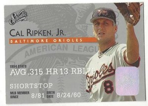 CAL RIPKEN JR. 1995 Donruss Studio #8 NM-MT Baltimore Orioles HOF
