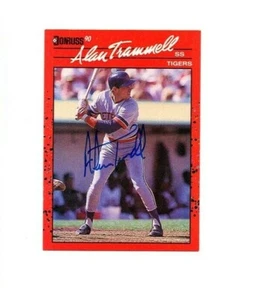 Alan Trammell autograph signed 1990 Donruss baseball card DETROIT TIGERS COA HOF - Picture 1 of 1