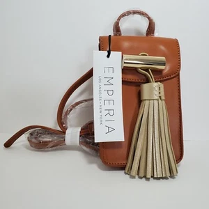 Emperia Brown Adjustable Crossbody Strap w/ Tassle Phone Wallet New with Tags - Picture 1 of 4