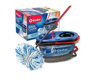 O-cedar Microfiber Rinseclean Spin Mop, Head With Bucket Cleaning System Sets - Picture 1 of 13