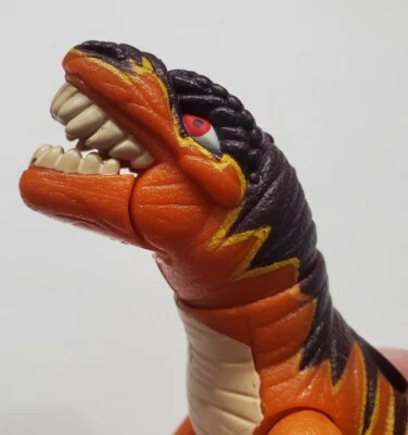 IMAGINEXT DINOSAURIO T-REX ALISAUROUS 2004 MATTEL NARANJA Y MARRÓN JUGUETE MATTEL 8" Foto 1 de 4