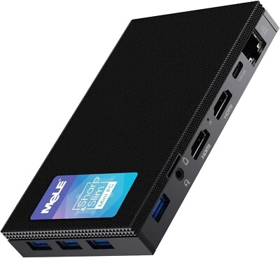 MeLE Quieter2Q Fanless Mini PC Intel Celeron J4125 8GB DDR4 128GB eMMC Mini Comp - Image 1 of 4